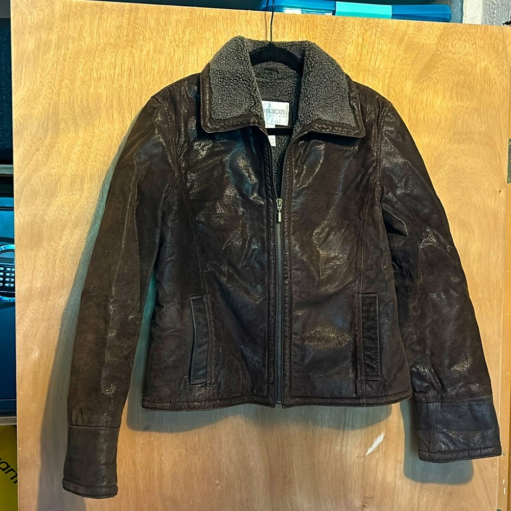 Hugo Buscati Leather and Sherpa jacket